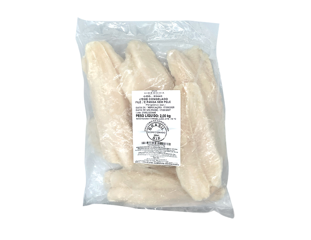 FILÉ DE PANGA SEM GORDURA CONGELADO NORONHA 2 KG (CX 10 PCT)